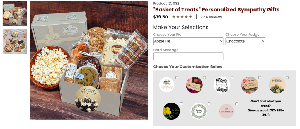 Ways to personalize a gift basket from PA Dutch Baskets.