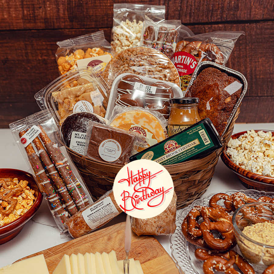 Savory Flavors birthday gift basket
