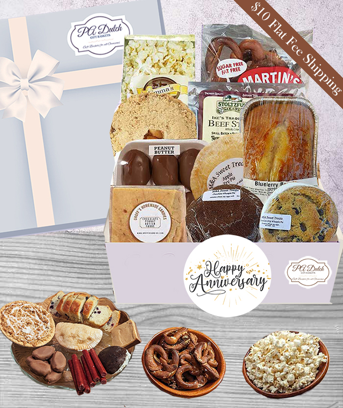 Our corporate employee gifts customized for any occasion, birthday, get well, great job. Show you care with our PA Dutch baked goods, gourmet foods and chocolates