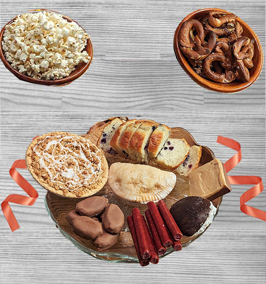 when looking for a gourmet snack basket, our PA Dutch baskets offer Amish made baked goods and many other delicious foods