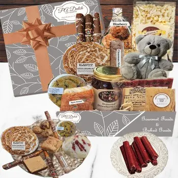We are happy to offer custom gift baskets with our PA Dutch baked goods. Choose certain products and customize to the occasion
