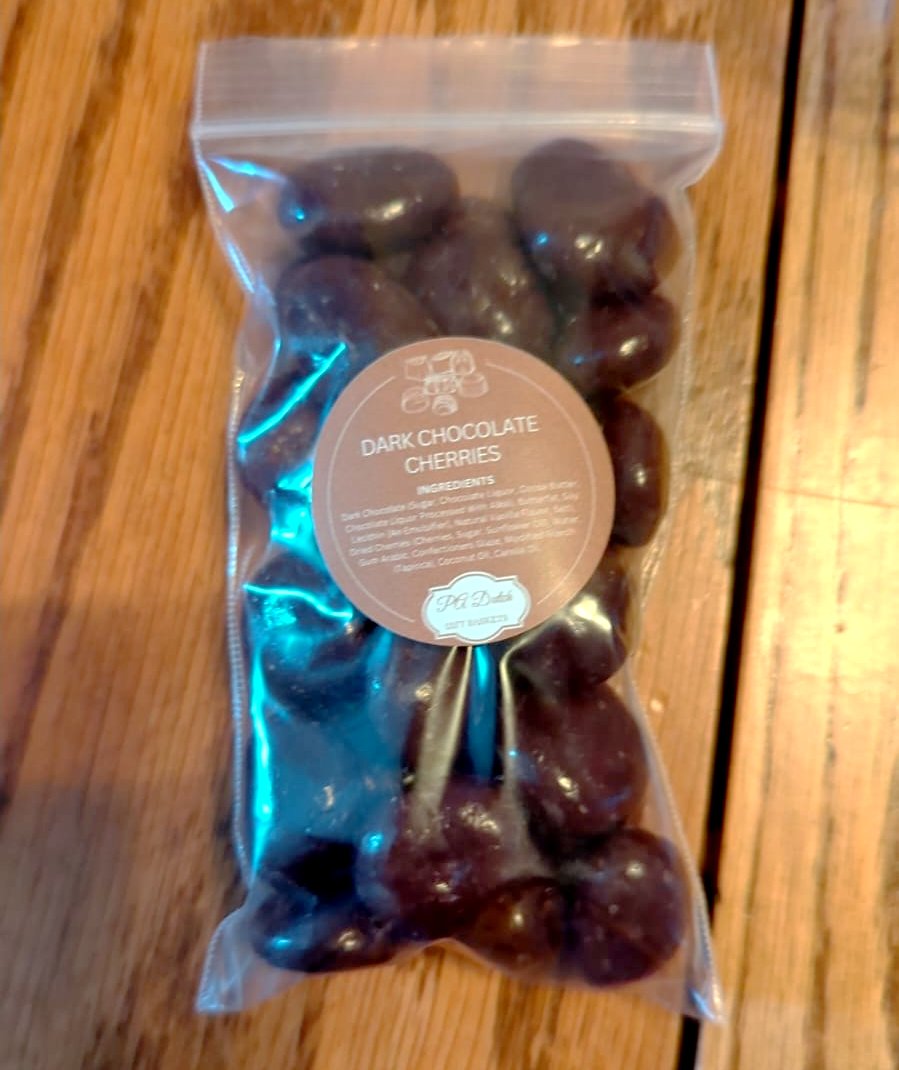 Looking for a Valentine's day gift of dark chocolate treat for him or her? Get dark chocolate cherries from the heart of Amish country.