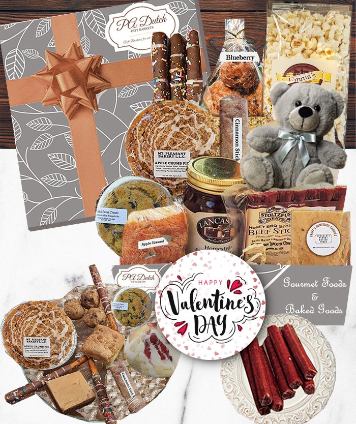 Our Lancaster's Love Basket makes the perfect Valentine's Day gift basket filled with PA Dutch Basket's favorites from the Lancaster, PA Amish community.