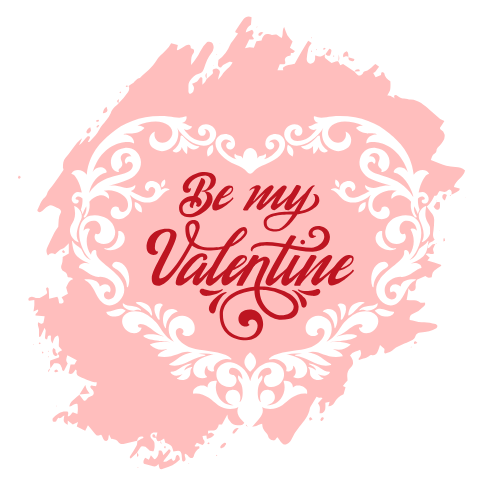 Be my Valentine food gift box theme tag rough pink.