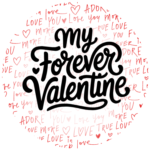 My Forever Valentine food gift box theme tag scripted custom tag.