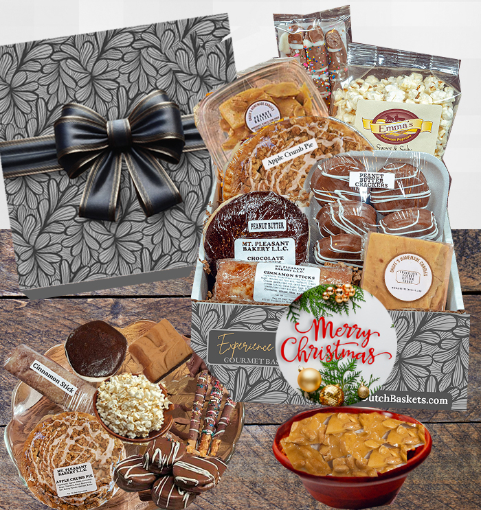 The Christmas Traditions Gift Box is our holiday food box filled with the traditional flavors of the PA Dutch Amish gourmet food and snacks.